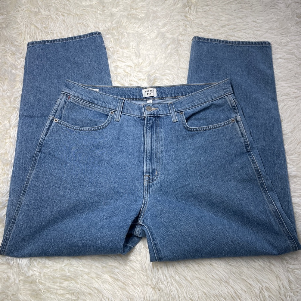 NWOT Women’s Aritzia Sunday Best Medium Blue Denim Jeans Size 31